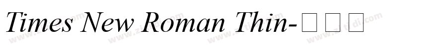 Times New Roman Thin字体转换